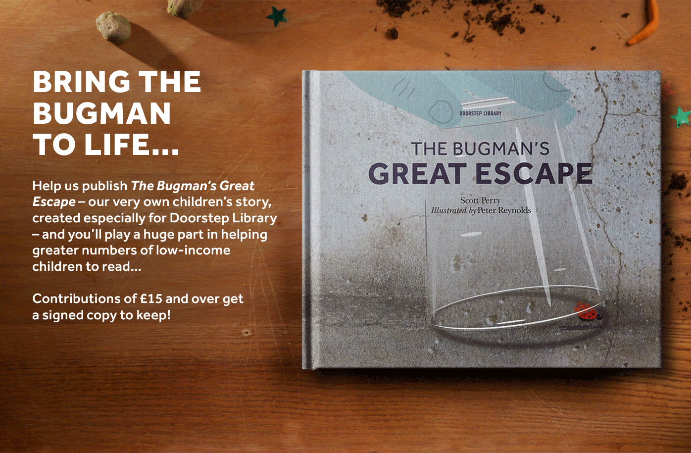 Doorstep Library literacy charity book crowdfunding campaign