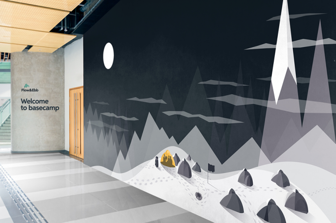 Flow&Ebb interior illustration of volatile commodities markets