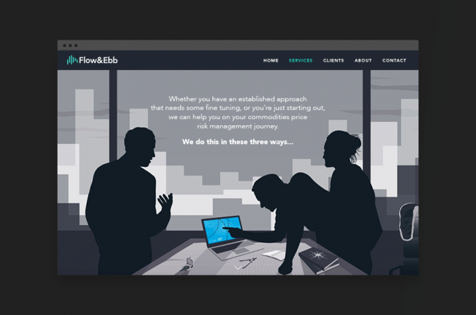 Responsive website desktop
