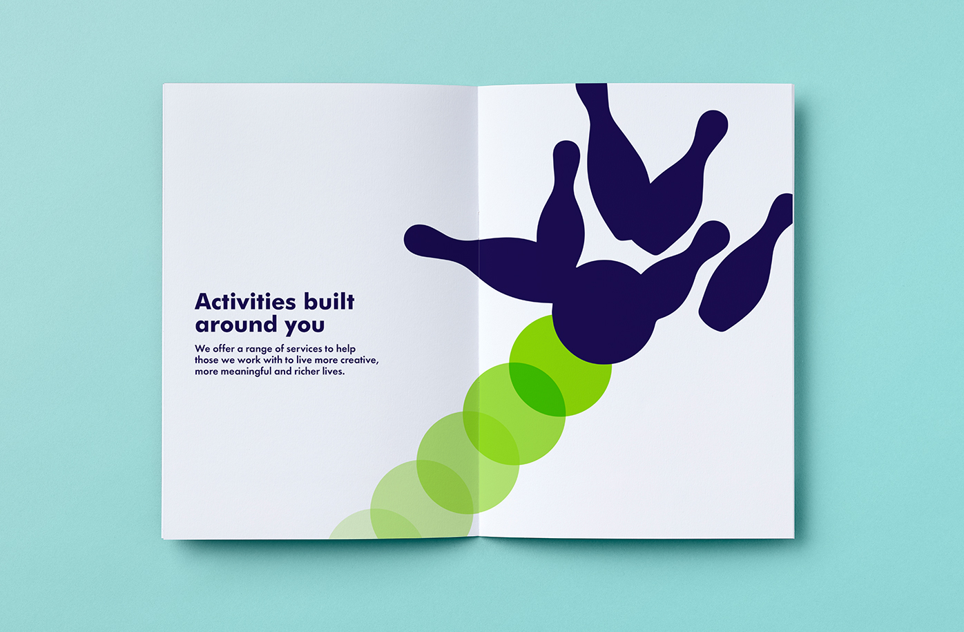 Milestones Trust charity brochure spread