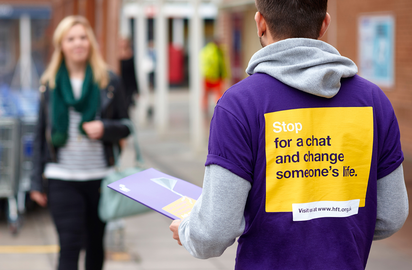 A fundraiser outside a store